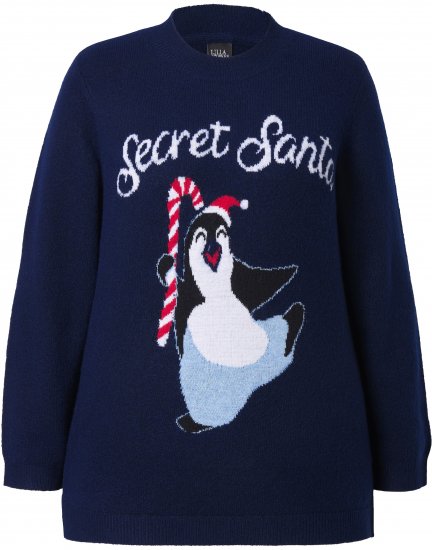 Ulla Popken Whimsical Holiday Sweater Navy - Sudaderas y hoodies - 