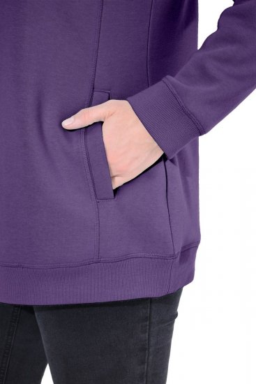 Ulla Popken Drawstring Collar Long Sleeve Sweatshirt Deep Violet - Ulla Popken - Ulla Popken Ropa de Tallas Grandes