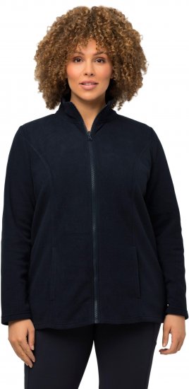 Ulla Popken Modular Fleece Zip Front Jacket Navy - Sudaderas y hoodies - 