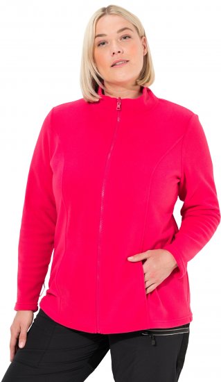Ulla Popken Modular Fleece Zip Front Jacket Magenta - Sudaderas y hoodies - 