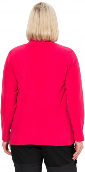 Ulla Popken Modular Fleece Zip Front Jacket Magenta - Sudaderas y hoodies - 
