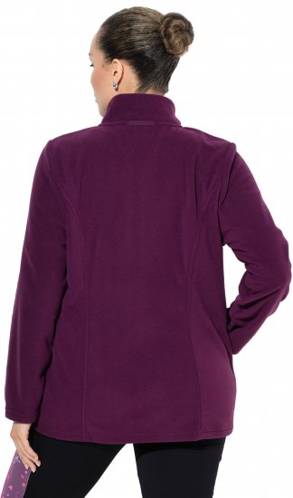 Ulla Popken Modular Fleece Zip Front Jacket Dark Cherry - Sudaderas y hoodies - 