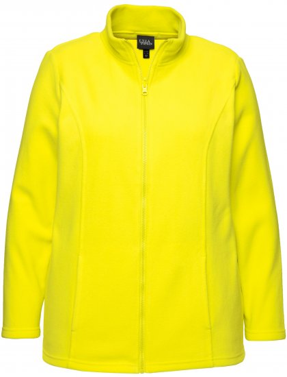 Ulla Popken Modular Fleece Zip Front Jacket Lime - Sudaderas y hoodies - 