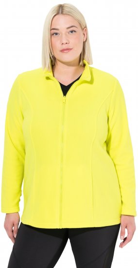 Ulla Popken Modular Fleece Zip Front Jacket Lime - Sudaderas y hoodies - 