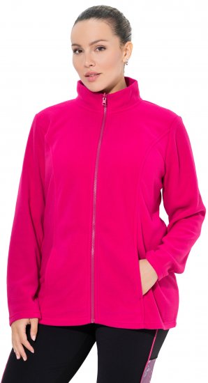 Ulla Popken Modular Fleece Zip Front Jacket Light Heather - Sudaderas y hoodies - 