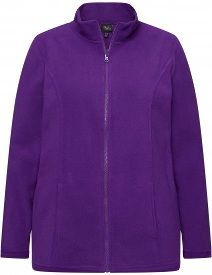 Ulla Popken Modular Fleece Zip Front Jacket Dark Plum - Sudaderas y hoodies - 