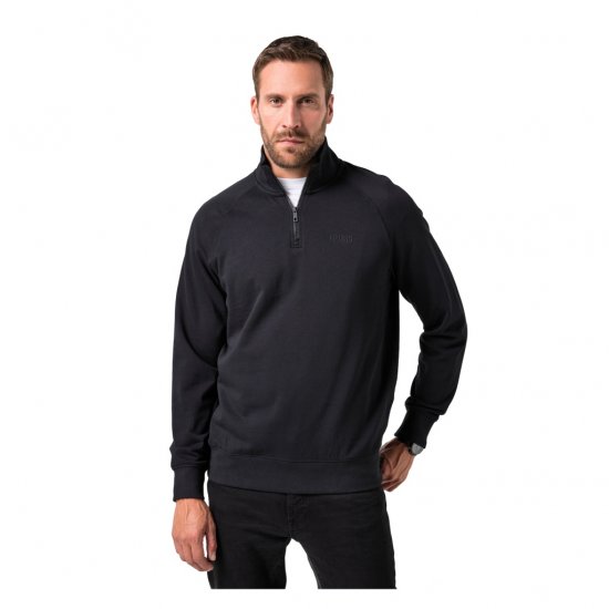 JP1880 Sweatshirt Half-Zip Stomach Fit Black - Sudaderas - Sudaderas 2XL-12XL