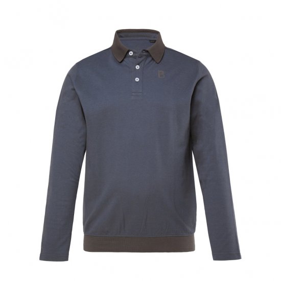Boston Park Polo Shirt Long Sleeve Pique Grey - Polos - Polos 2XL-8XL
