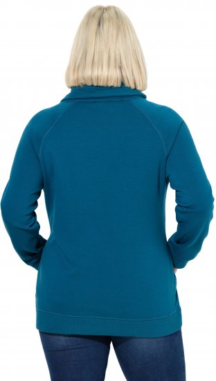 Ulla Popken Rhinestone Snowflake Turtleneck Sweatshirt Teal - Sudaderas y hoodies - 