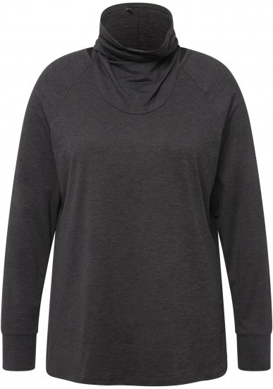 Ulla Popken Sweatshirt with Gaiter Black - Sudaderas y hoodies - 