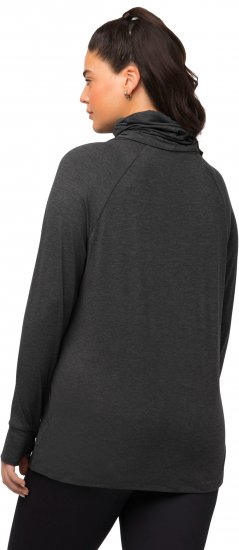 Ulla Popken Sweatshirt with Gaiter Black - Sudaderas y hoodies - 