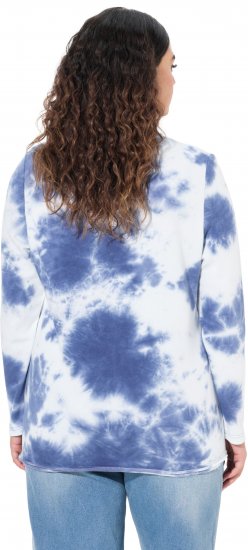 Ulla Popken Tie Dye Gathered Sweatshirt Atlantic Blue - Sudaderas y hoodies - 