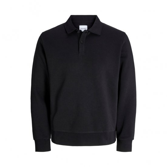 Jack & Jones Bradley Sweatshirt Polo Black - Sudaderas - Sudaderas 2XL-12XL