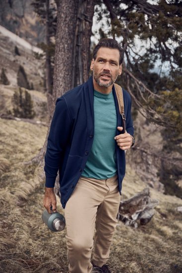 JP1880 Sweat Jacket Shawl Collar Navy - Sudaderas - Sudaderas 2XL-12XL