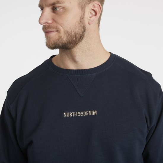 North Latitude Denim Logo Sweatshirt Navy Blue TALL - TALL sudaderas - Sudaderas TALL para hombre alto