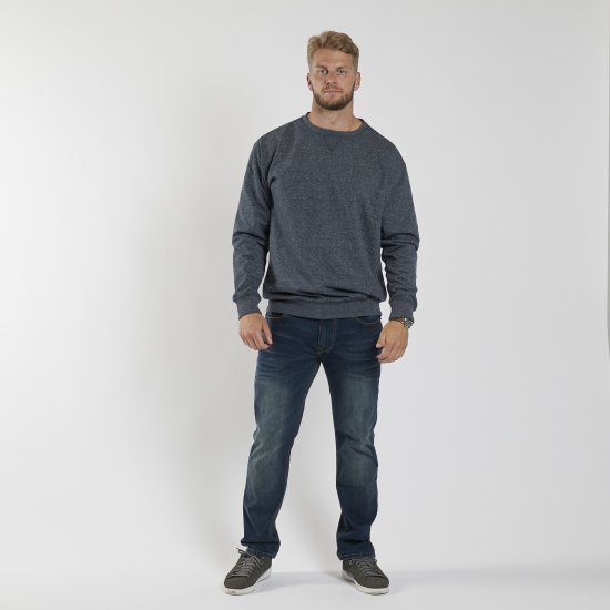 North Latitude O-Neck Sweatshirt Blue Melange TALL - TALL sudaderas - 
