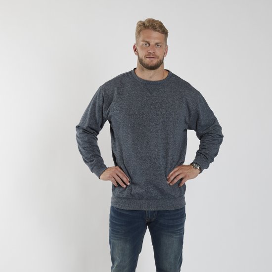 North Latitude O-Neck Sweatshirt Blue Melange TALL - TALL sudaderas - 