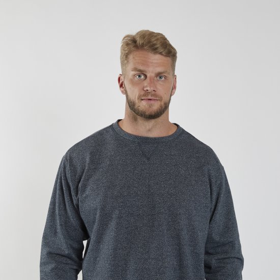 North Latitude O-Neck Sweatshirt Blue Melange TALL - TALL sudaderas - 