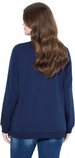Ulla Popken NYC Embroidered Long Sleeve Sweatshirt Ink Blue - Sudaderas y hoodies - 