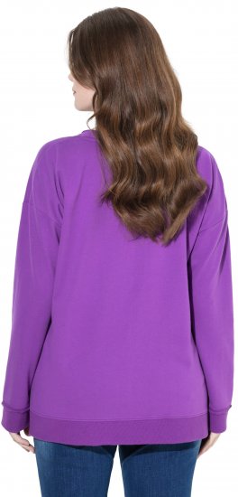 Ulla Popken Magnifique Split Style Sweatshirt Purple - Sudaderas y hoodies - 