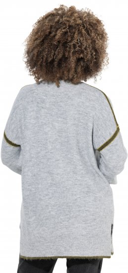 Ulla Popken Decorative Seam Sweater Light Grey Melange - Sudaderas y hoodies - 