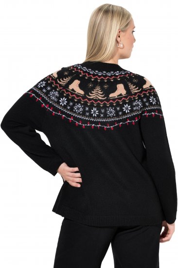 Ulla Popken Norwegian Style Christmas Sweater Black - Sudaderas y hoodies - 