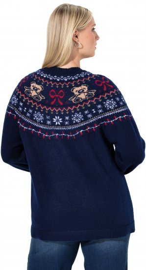 Ulla Popken Norwegian Style Christmas Sweater Blue - Sudaderas y hoodies - 