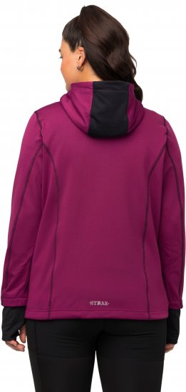 Ulla Popken HYPRAR Zip Front Hooded Stretch Sweatshirt Blackberry - Sudaderas y hoodies - 