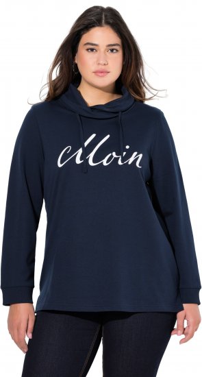 Ulla Popken Moin Graphic Sweatshirt Navy - Sudaderas y hoodies - 