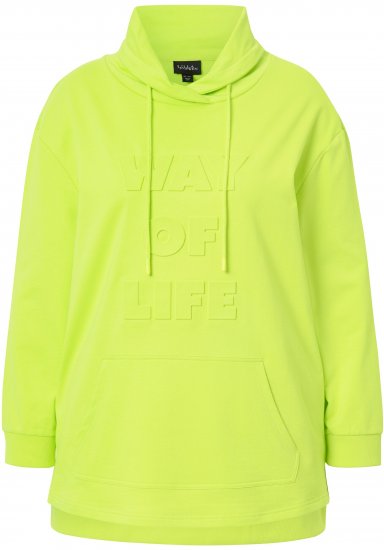 Ulla Popken Embossed Letter Sweatshirt Lime - Sudaderas y hoodies - 