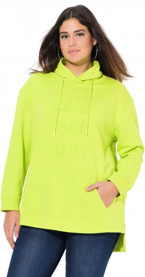 Ulla Popken Embossed Letter Sweatshirt Lime - Sudaderas y hoodies - 