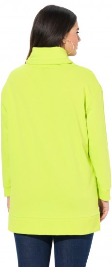 Ulla Popken Embossed Letter Sweatshirt Lime - Sudaderas y hoodies - 