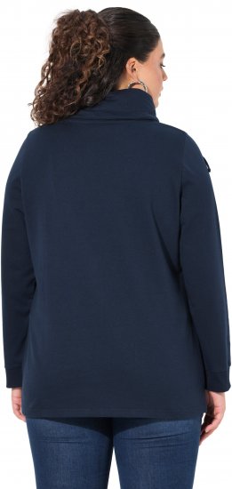 Ulla Popken HELLO Classic Fit Stand-Up Collar Sweatshirt Navy - Sudaderas y hoodies - 