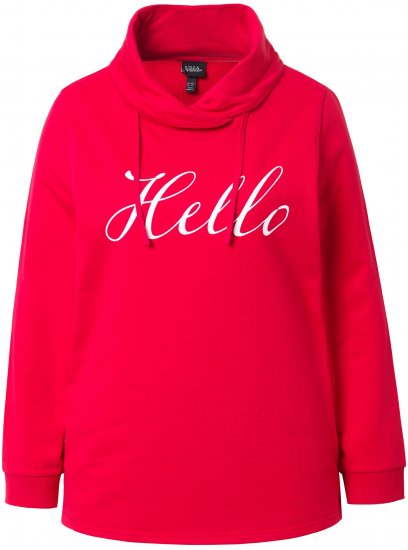 Ulla Popken HELLO Classic Fit Stand-Up Collar Sweatshirt Lychee - Sudaderas y hoodies - 