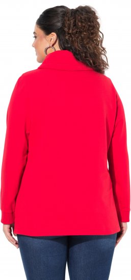 Ulla Popken HELLO Classic Fit Stand-Up Collar Sweatshirt Lychee - Sudaderas y hoodies - 