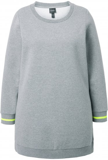 Ulla Popken Nostalgic Escape Oversized Sweatshirt Mouse Grey - Sudaderas y hoodies - 