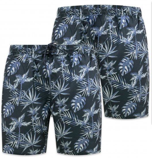 D555 Cleethorpes Hawaii Printed Swimshorts Navy - Bañadores - Bañadores - 2XL-12XL