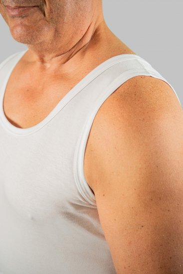 20 Nodi Crew Neck Tank Top in Combed Cotton Jersey White - Ropa interior - Ropa interior 2XL-8XL