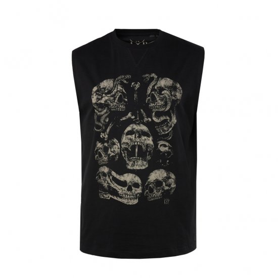 JP1880 Tanktop Skulls Black - Camisetas - Camisetas - 2XL-14XL