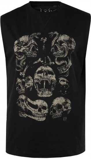 JP1880 Tanktop Skulls Black - Camisetas - Camisetas - 2XL-14XL