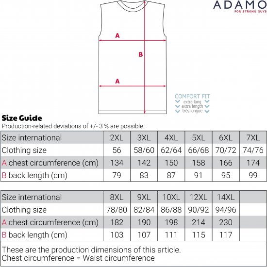 Adamo Motiv Florida Tank Top Black - Camisetas sin mangas - Camisetas sin mangas 2XL-12XL