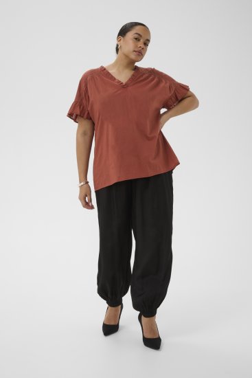 Kaffe Curve Valeria Top Henna Brown - Camisetas y tops - 