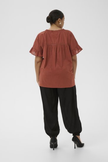 Kaffe Curve Valeria Top Henna Brown - Camisetas y tops - 