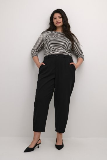 Kaffe Curve Merla Pantalones Negro intenso - Vaqueros & Pantalones de Mujer Tallas Grandes – Plus Size - 