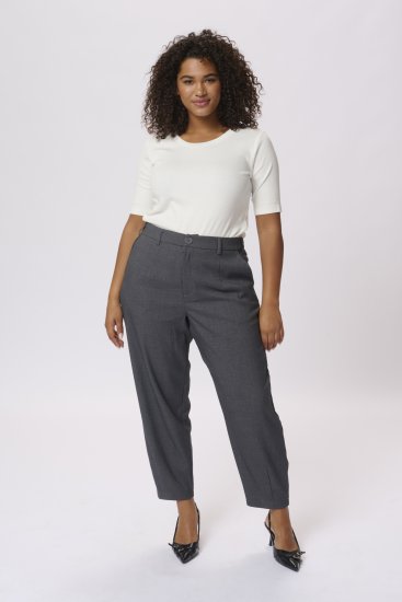 Kaffe Curve Merla Pantalones Dark Grey Melange - Vaqueros & Pantalones de Mujer Tallas Grandes – Plus Size - 