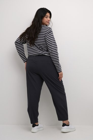 Kaffe Curve Merla Pantalones Negro Oyster - Vaqueros & Pantalones de Mujer Tallas Grandes – Plus Size - 