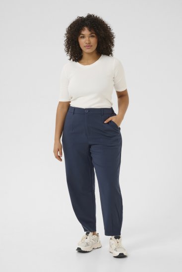 Kaffe Curve Merla Pantalones Azul marino medianoche - Vaqueros & Pantalones de Mujer Tallas Grandes – Plus Size - 