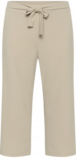 Kaffe Curve Pheolo Cropped Pants Feather Grey - Pantalones de tela - 