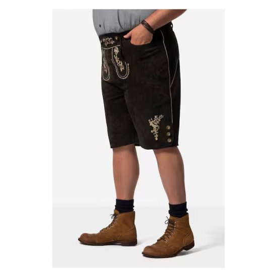 Men Plus Leather Trousers Dark Brown - Ropa de fiesta - Ropa de fiesta – Para celebrar con estilo y comodidad