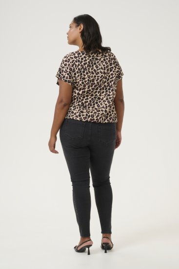 Kaffe Curve Sonna Stanley Top Estampado de leopardo - Camisetas - 